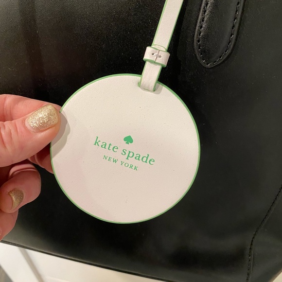 KATE ♠️ SPADE Lali tote in black with adorable tie on🍉🍉 - Picture 6 of 13